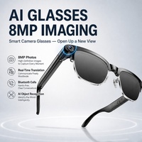 Lunettes Intelligentes M08I AI avec Caméra 13MP, Mémoire 4 Go, Vidéo 1080P, Assistant Vocal, Traduction et Reconnaissance d'Objets