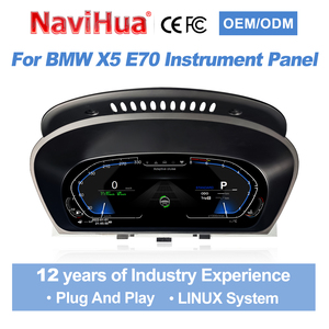 NaviHua ชุดอัพเกรดใหม่ หน้าจอแสดงผลดิจิตอลขนาด 12.3 นิ้ว สำหรับมาตรวัดความเร็วและแผงหน้าปัด LCD ใช้ได้กับ BMW X5 E70 ปี 2006-2013 - Product Image 1