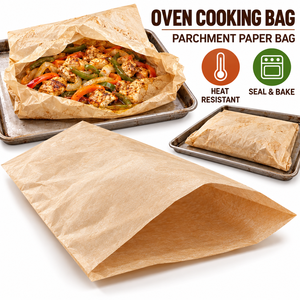 Sacchetti di Carta da Forno Monouso Resistenti al Calore, Ecologici per Pollo Arrosto e Peperoni, Buste per Cottura al Forno di Pasti Leggeri - Product Image 1