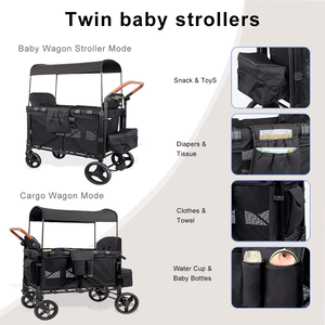 Ultra-light Environmentally Friendly, Comfortable, Double-sided Foldable 2-seater Children's Outdoor <b>Camping</b> Cart - Product Image 4