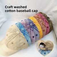 Gorra de Béisbol de 6 Paneles, Estilo Americano Vintage, 100% Algodón, para Mujer, Nueva, Versátil, con Degradado de Color y Parches, a la Moda