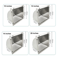 Grille d'aération murale en acier inoxydable, étanche à la pluie, avec maille, pour cuisine, salle de bain, ventilation extérieure HVAC