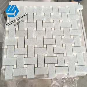 Carrelage en mosaïque de marbre Carrelage tissé Cuisine Dosseret Bain Mur <span class=keywords><strong>Beige</strong></span> Carrelage Basketweave Studio Line - Product Image 6