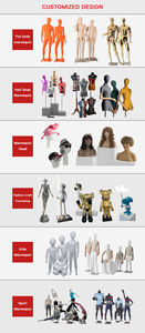 Maniquí de Lujo de Fibra de Vidrio para Exhibición de Ropa, Forma de Vestido de Mujer, Maniquí Femenino de Cuerpo Completo en Terciopelo - Product Image 4