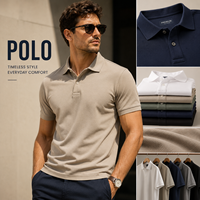 Polo pour homme en tissu piqué respirant, style décontracté chic, idéal pour le golf et les occasions professionnelles