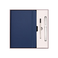 Carnet de notes de luxe A5 en cuir PU avec logo personnalisé, reliure thermique, coffret cadeau d'entreprise avec stylo et clé USB, 100 feuilles
