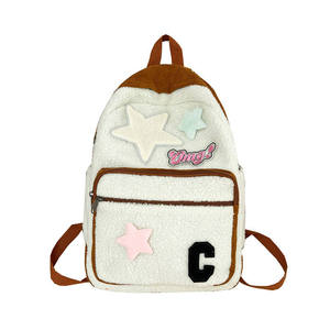 Winter Lamb Wool Nylon <b>Backpack</b> Korean Style Girl's Short Wool Plush <b>Laptop</b> <b>Backpack</b> Winter Japanese Style Girl's Plush - Product Image 5