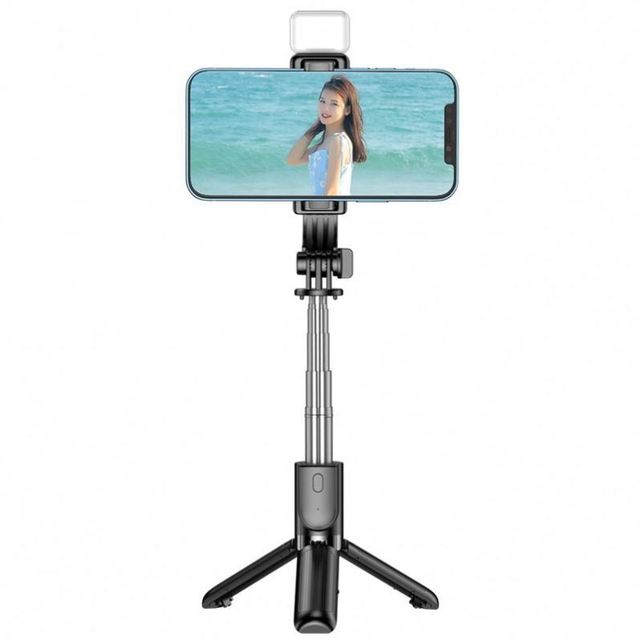 Wholesale Price 360 Degree Stable Compact Rotating Multifunctional Multi Color Light Mobile Phone Selfie Stick for Remote