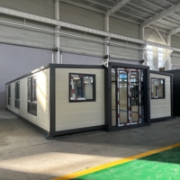 Casa Contenedor Modular y Portátil de 30 pies con Terraza y Escaleras, Fabricada con Acero y Panel Sándwich, Tamaño de 30 pies