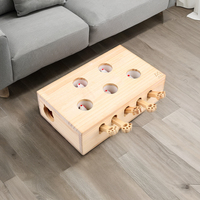 Jouets interactifs pour chats et animaux de compagnie, en bois massif, avec puzzle, pour le divertissement des chats, incluant un jouet souris Netflix