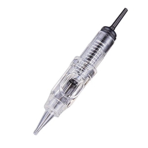 Aiguilles de machine à tatouer pour maquillage permanent, type cartouche PMU, avec embout noir, pour microshading - Product Image 2