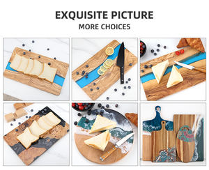 Tablero de resina epoxi de lujo para cocina, tabla de corte de madera de Acacia de oliva, personalizada, gran tamaño, venta al por mayor - Product Image 6