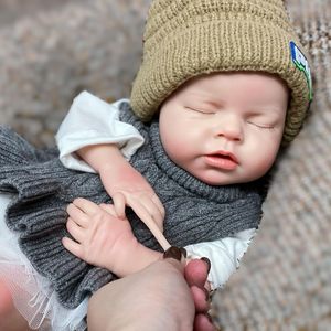 ตุ๊กตาซิลิโคนทั้งตัวขนาด 20 นิ้ว <span class=keywords><strong>เด็ก</strong></span><span class=keywords><strong>ผ</strong></span>ู้หญิงเหมือนจริง ท่าทางกำลังหลับ ทารกแรกเกิดแบบรีบอร์น สามารถเปิดปากได้ ของเล่นทำมือ - Product Image 4