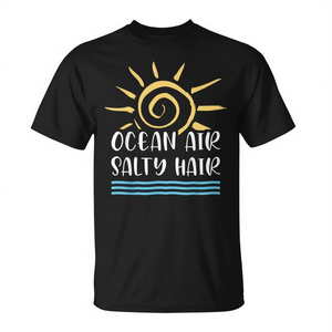 T-shirt Ocean Air Salty Hair Beach Summer - Product Image 2
