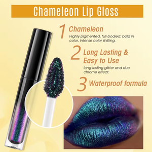 Lápiz Labial Líquido Metálico Brillante MLM, Mineral, Camaleón, Vegano, Multichrome, Cambia de Color, Resistente al Agua, Larga Duración, Hermoso - Product Image 6