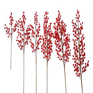 Rama de Bayas Navideñas Artificiales, Tallo de Bayas Rojas Artificiales para Decoración - Product Image 6