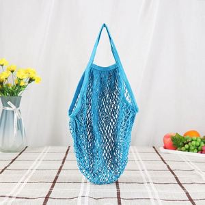 Sac de courses personnalisé en coton maillé avec poignées, imprimé de lettres, pour supermarché, sport, stockage alimentaire, motifs football et fruits - Product Image 2