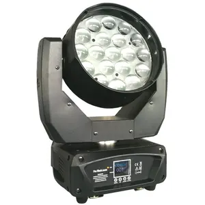 Luz de palco LED de grande venda, luz de movimento com zoom de aura RGBW 19x15W, 2024