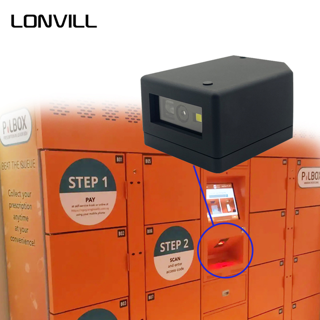 LONVILL USB TTL232 Interface Self-service Cabinet Industrial Fixed Barcode Scanner