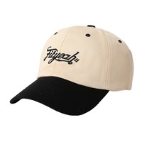 Gorra de Béisbol de Tela Común con Bordado y Estampado Puff, Estilo Coreano, a la Moda, con Combinación de Colores, para Parejas, Versátil, de 6 Paneles, para Exteriores