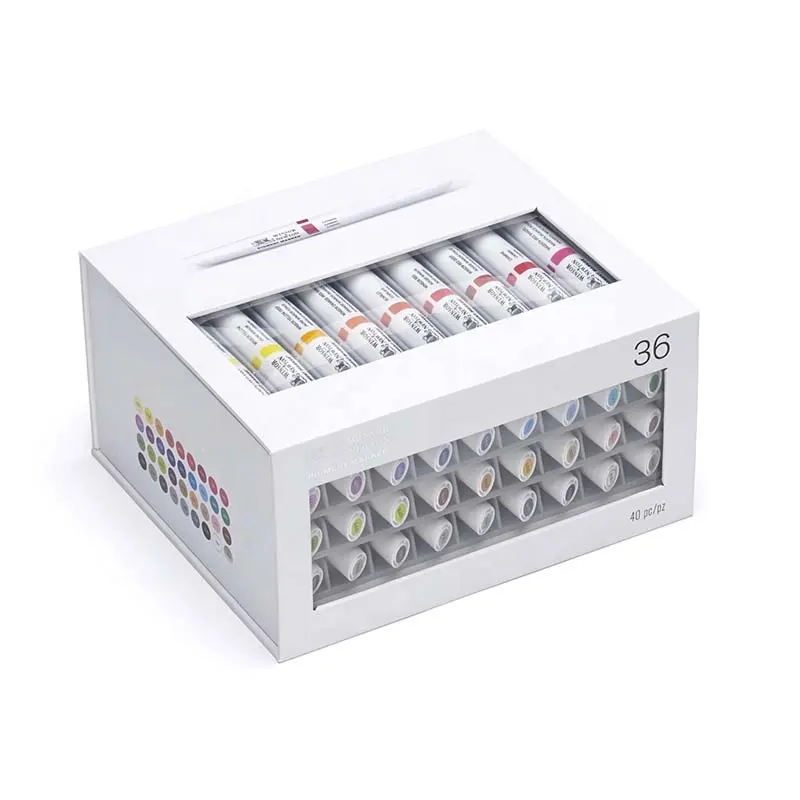 Роскошные белые жесткие картонные подарочные коробки с цветными ручками из ПВХ