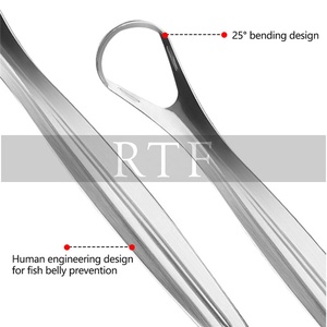 3 Cái Lưỡi Sạch Hơn Với Du Lịch Tiện Dụng Trường Hợp Thép Không Gỉ Lưỡi <span class=keywords><strong>Scraper</strong></span> Kim Loại Bàn Chải Nha Khoa Kit Chăm Sóc Răng Miệng Công Cụ Nha Khoa Người Lớn - Product Image 2