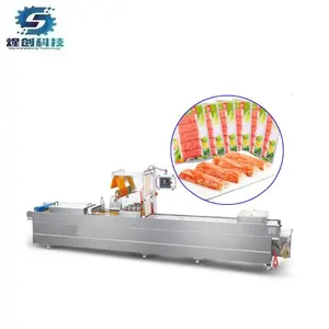 DZL520 Multifunctional Thermoforming Stretch Film Continuous Vacuum Packing Sealer Machine