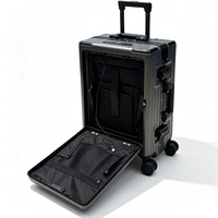 Ensemble de 3 valises rigides en ABS+PC avec cadre en aluminium, 20, 24, 28 pouces, 8 roues, logo personnalisé, silencieuses, vente en gros, direct usine