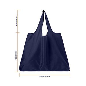 Sac d'épicerie réutilisable en polyester ripstop écologique fabriqué au Vietnam, logo personnalisé imprimé, sac de shopping pliable à lettres - Product Image 2