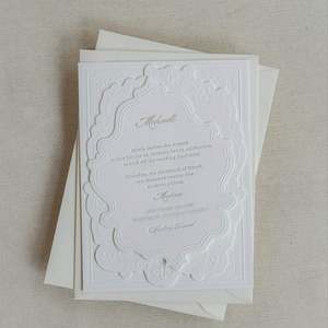 Suite d'invitations de mariage de luxe avec gaufrage – Prix de gros pour les entreprises d'événements - Product Image 6