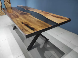 Estilo Resina epoxi Río <span class=keywords><strong>Mesa</strong></span> sólida Muebles de sala de estar Café Escritorio Cena <span class=keywords><strong>Mesa</strong></span> de Río - Product Image 2