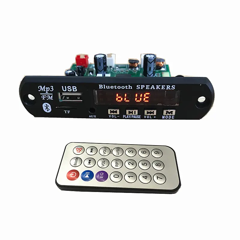 JK6838BT-decodificador de audio para coche, módulo MP3 con Bluetooth 5,0, FM, USB, amplificador, 10W x 2 canales