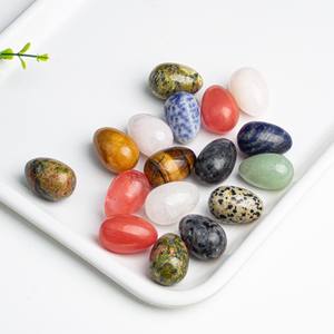 Cristaux de pierres précieuses en forme d'œuf poli, petites perles d'œuf, décoration de <span class=keywords><strong>la</strong></span> maison, 20 mm 30 mm, vente en gros, 2x3 cm - Product Image 1