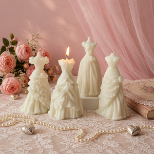 Vela de aromaterapia para vestido de novia 3D, molde de silicona, portavelas para hacer velas perfumadas, jabón hecho a mano, decoración del hogar - Product Image 2