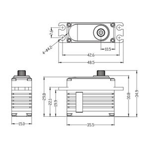 KINGMAX CLS2209M 22KG Engrenage servo en acier numérique haute tension sans noyau pour hélicoptère F3A Jet & <span class=keywords><strong>RC</strong></span> Matériau plastique et métal - Product Image 3