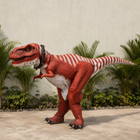 Costume de dinosaure robotique réaliste grandeur nature pour Halloween, design léger pour une utilisation en intérieur/extérieur, écoles, parcs d'attractions