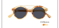Lunettes de soleil rondes et mignonnes en acétate Mazzucchelli, lunettes de soleil polarisées avec protection UV400, monture intégrale unisexe