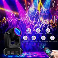Projecteurs à tête mobile LED 200W, 8 gobos, 8 couleurs, prisme à 18 facettes, éclairage de scène, télécommande et DMX, faisceau lumineux coloré avec effet de brouillard