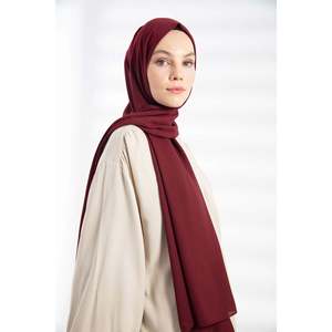 Chal de Seda Crepé Color Borgoña Oscuro - Product Image 2