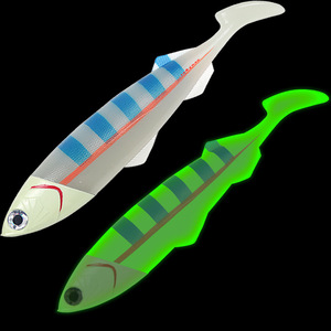 Señuelo de pesca de aguas profundas de 26 cm y 416 g, cebo artificial de silicona para peces de agua salada, pesca en barco, brilla en la oscuridad - Product Image 3