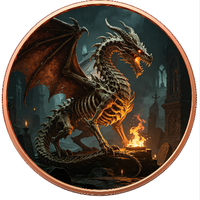 Pièce de monnaie double face 3D en cuivre fin 999, motif Dragon Western, haute définition, colorée UV, 1 oz et 5 oz, cadeau pour les amateurs de dragons