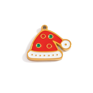 จี้ห้อยคอธีมคริสต์มาส สแตนเลสสตีล สีทอง 18K อุปกรณ์ทำเครื่องประดับ DIY ของขวัญสำหรับทุกเพศ - Product Image 3