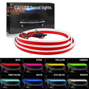 1.2M 1.5M 1.8M Auto Kap Flexibele Led Strip Licht Dagrijverlichting Decoratie Backlight Lange Auto Atmospere Lamp Universeel