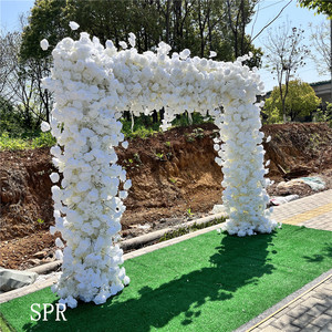 Fiori Artificiali in Seta SPR, <span class=keywords><strong>Rose</strong></span>, Ortensie, Piante Verdi, Sfondo Floreale per Pareti, Stile Bohémien, per Feste, Festa della Mamma, Natale - Product Image 2