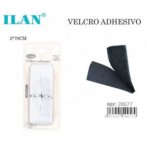 Nastro Adesivo in Velcro Ilan 2x70 Cm Strisce Autoadesive con Gancio e Anello - Product Image 1