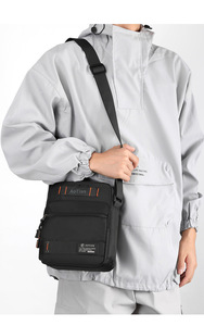 Custom Logo Single Shoulder Crossbody Camouflage Large Capacity Men <b>Black</b> Oxford Cloth Waterproof Chest <b>Bag</b> - Product Image 6