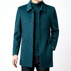 Private Label <b>Men's</b> Long <b>Winter</b> <b>Overcoat</b> Classic Loose Design Button Corduroy Eco-Friendly Fashion Outerwear Formal Casual Daily - Product Image 1