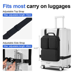 Harnais de bagages de cabine avec sangles réglables Sacs d'organisateur d'<span class=keywords><strong>armoire</strong></span> multi-poches pour <span class=keywords><strong>valise</strong></span> de voyage - Product Image 3