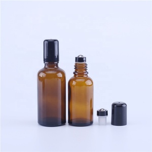 Botellas <span class=keywords><strong>de</strong></span> Vidrio Ámbar Recargables <span class=keywords><strong>de</strong></span> 30 ml y 50 ml, Botellas Vacías para Aceites Esenciales con Bolas Rodantes para Masajes y Cuidado <span class=keywords><strong>de</strong></span> la Piel - Product Image 5