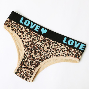 Estampado de leopardo personalizado, ropa interior de bajo precio, adecuada para mujeres <span class=keywords><strong>maduras</strong></span> <span class=keywords><strong>y</strong></span> sexys. La ropa interior es transpirable. - Product Image 1